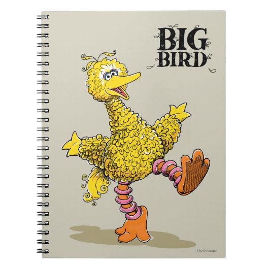 Retro Kunst Grote Vogel Notitieboek (Voorkant)