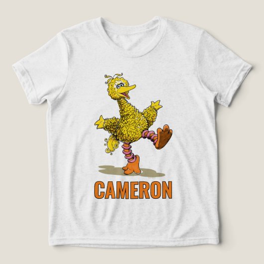 Retro Kunst Grote Vogel Tri-Blend Shirt (Design voorkant)