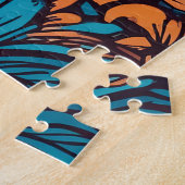 Retro kunst Leuke tijd tropische puzzel (Zijkant)
