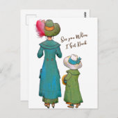 Retro  Kunst Vrouw Kind | BRIEFKAART (Voorkant / Achterkant)