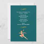 Retro Kunstschaatser Schaatsfeest Kaart (Achterkant)