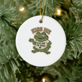 Retro Kus Me Ik Ben Iers Kikker St.Patrick's Dag Keramisch Ornament