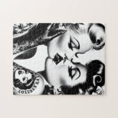 Retro Kus Pin-ups Legpuzzel (Horizontaal)