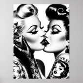 Retro kus pin-ups poster (Voorkant)