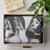 Retro kus pin-ups tissuepapier (Geschenk)