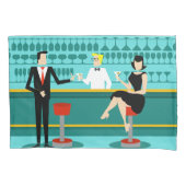 Retro Kussensloop van de Cocktailbar (Voorkant)