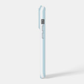 Retro Kust Blauw Witte Strepen Aangepaste Naam iPhone Hoesje (Linkerkant)