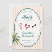 Retro Kust Chic Bruidsmeisje Bachelorette Kaart (Voorkant)