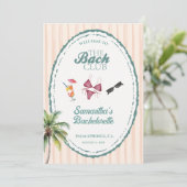 Retro Kust Chic Bruidsmeisje Bachelorette Kaart (Staand voorkant)