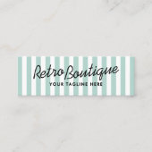 Retro kustgestreepte mini visitekaartjes (Voorkant)