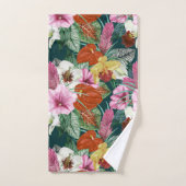 Retro Kustparadijs Bloeit Bad Handdoek (Handdoek)