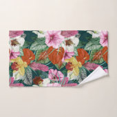 Retro Kustparadijs Bloeit Bad Handdoek (Handdoek)