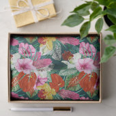 Retro Kustparadijs Bloeit Tissuepapier (Geschenk)