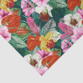 Retro Kustparadijs Bloeit Tissuepapier (Detail)