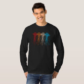 Retro kwal 70s Oceaan Zee Strand Dieren T-shirt (Voorkant volledig)