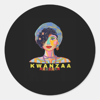 Retro Kwanzaa Africa Ronde Sticker