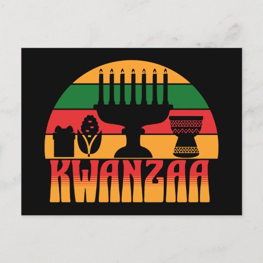 Retro Kwanzaa Briefkaart (Voorkant)