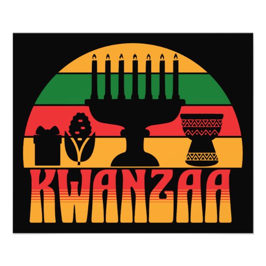 Retro Kwanzaa Foto Afdruk (Voorkant)
