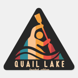 Retro Kwartelmeer Kajakken Sticker