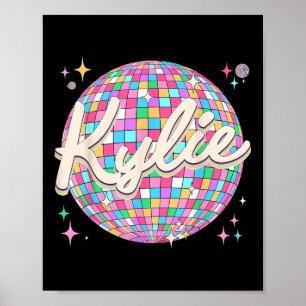 Retro Kylie Voornaam Ik hou van Kylie Gepersonalis Poster