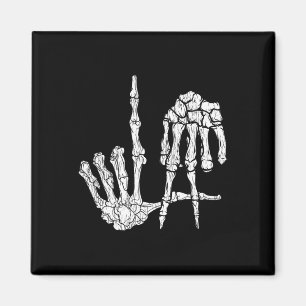 Retro La Hands Skeleton Los Angeles Handtekeningen Magneet