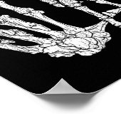 Retro La Hands Skeleton Los Angeles Handtekeningen Poster (Hoek)
