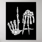 Retro La Hands Skeleton Los Angeles Handtekeningen Poster (Voorkant)
