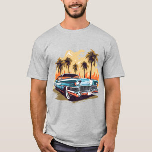 Retro LA stijl luxe klassieke vintage auto T-shirt