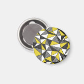 Retro laag poly geometrisch patroon magneet (Voorkant / Achterkant)