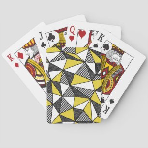 Retro laag poly geometrisch patroon pokerkaarten