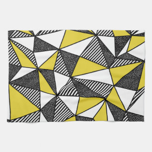 Retro laag poly geometrisch patroon theedoek