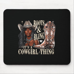 Retro Laarzen & Bling Het Is Een Cowgirl Dingen Vr Muismat