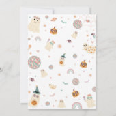 Retro laat gaan Ghouls Halloween verjaardag uitnod Kaart (Achterkant)