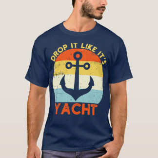 Retro laat het vallen als zijn jacht t-shirt