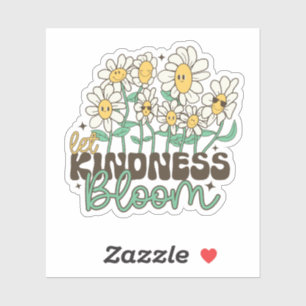 Retro Laat Vriendelijkheid Bloeien Lachende Madeli Sticker