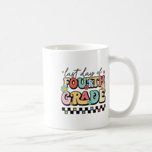 Retro laatste dag van vierde klas Kinder senior 20 Koffiemok