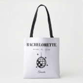 Retro Laatste Disco Bachelorette Feest Aangepaste Tote Bag (Voorkant)