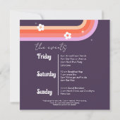 Retro Laatste Disco Bachelorette Feest Save The Date (Achterkant)