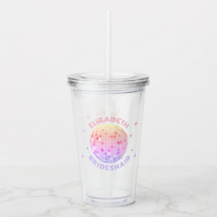 Retro Laatste Disco Bachelorette Weekend Party Fav Acryl Drinkbeker