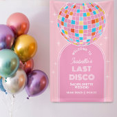 Retro Laatste Disco Bachelorette Weekend Welkom Spandoek