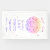 Retro Laatste Disco Bachelorette Weekend Welkom Spandoek (Horizontaal)