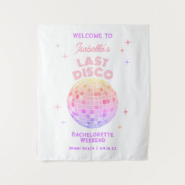 Retro Laatste Disco Bachelorette Weekend Welkom Wandkleed