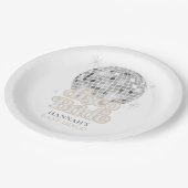 Retro Laatste Disco Bruid Bruidsfeest  Papieren Bordje (Gekanteld)