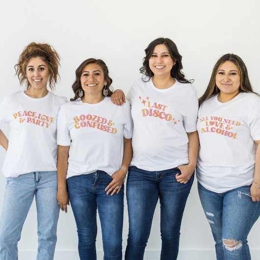 Retro Laatste Disco Hen Party T-Shirt