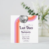 Retro Laatste Disco Meidenavakantie  Save The Date (Staand voorkant)