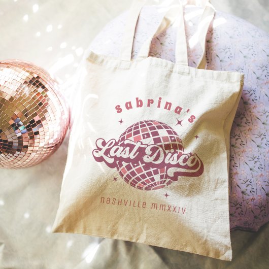 Retro Laatste Disco Meidenavondfeest Tote Bag