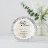 Retro laatste disco vrijgezellenfeest kaart (Staand voorkant)