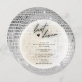 Retro laatste disco vrijgezellenfeest kaart (Voorkant / Achterkant)