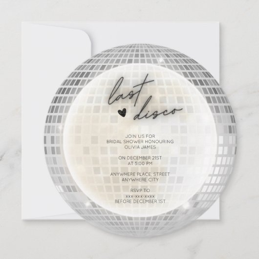 Retro laatste disco vrijgezellenfeest kaart (Voorkant)