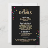 Retro laatste disco vrijgezellenfeest weekend kaart (Achterkant)